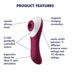 Satisfyer Dual Crush 2in1 csiklószívó + G-pont vibrátor (piros)