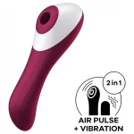 Satisfyer Dual Crush 2in1 csiklószívó + G-pont vibrátor (piros)
