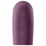 Satisfyer Dual Kiss - 2in1, hüvelyi és csikló vibrátor, csiklóizgató (lila)