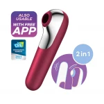 Satisfyer Dual Love - app-vezérelt csiklóvibrátor, csiklóizgató (piros)