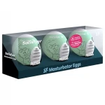 Satisfyer Egg Riffle - tojás maszturbátor szett férfiaknak (3 db)