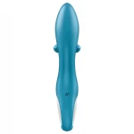Satisfyer Embrace Me - akkus, csiklókaros vibrátor (türkiz)