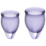 Satisfyer Feel Confident - menstruációs kehely szett (lila)