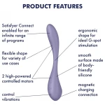 Satisfyer G-spot Flex 5 - App-vezérelt G-pont vibrátor (lila)