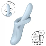 Satisfyer Heat Flex 4 - melegítő csiklókaros vibrátor (kék)