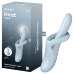 Satisfyer Heat Flex 4 - melegítő csiklókaros vibrátor (kék)