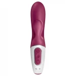 Satisfyer Hot Bunny - App-vezérelt melegítő csiklókaros vibrátor (piros)