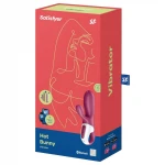 Satisfyer Hot Bunny - App-vezérelt melegítő csiklókaros vibrátor (piros)