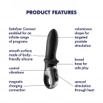 Satisfyer Hot Passion - app-vezérelt melegítő anál vibrátor (fekete)