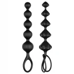 Satisfyer Love Beads - gyöngyös anál dildó szett (fekete)