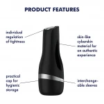 Satisfyer Men Classic - manuális szívó maszturbátor férfiaknak (ezüst)