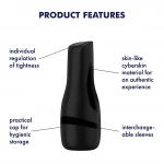 Satisfyer Men Classic - manuális szívó maszturbátor férfiaknak (fekete)