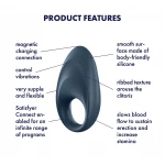 Satisfyer Mighty One - App-vezérelt vibrációs péniszgyűrű (kék)