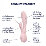 Satisfyer Mono Flex - App-vezérelt vibrátor (pink)