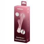 Satisfyer - Pearl Bunny 1 forgógyöngyös nyuszivibrátor (pink)