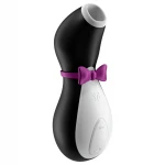 Satisfyer Penguin - léghullámos, vízálló csiklóizgató (fekete-fehér)