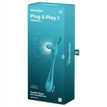 Satisfyer Plug & Play - akkus anál vibrátor és péniszgyűrű (kék)