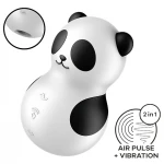 Satisfyer Pocket Panda - léghullámos csiklóizgató (fekete)