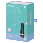 Satisfyer Pro 3+ - léghullámos, vízálló, akkus csiklóizgató vibrátor (fekete)