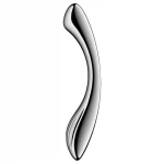 Satisfyer Pure Gravity 1 - bordázott acéldildó (ezüst)