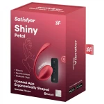 Satisfyer Shiny Petal - hordható rádiós vibrotojás (piros)