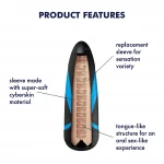 Satisfyer Sleeve Lusty Tongues - maszturbátor betét férfiaknak