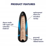 Satisfyer Sleeve Tri Delights - maszturbátor betét férfiaknak