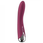 Satisfyer Spinning Vibe 1 - forgó fejes, akkus G-pont vibrátor (piros)