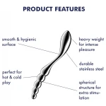 Satisfyer Star Force 1 - gömbös acéldildó (ezüst)