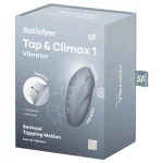 Satisfyer Tap & Climax 1 - 2in1 csikló vibrátor, csiklóizgató (szürke)