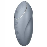 Satisfyer Tap & Climax 1 - 2in1 csikló vibrátor, csiklóizgató (szürke)