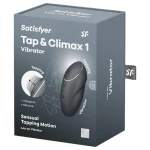 Satisfyer Tap & Climax 1 - 2in1 csiklóizgató és vibrátor (fekete)
