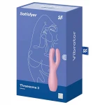 Satisfyer Threesome 3 - akkus csikló vibrátor, csiklóizgató (pink)