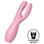 Satisfyer Threesome 3 - akkus csikló vibrátor, csiklóizgató (pink)