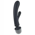 Satisfyer Triple Lover - G-pont és masszírozó wand vibrátor (fekete)