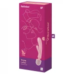 Satisfyer Triple Lover - G-pont és masszírozó wand vibrátor (pink)