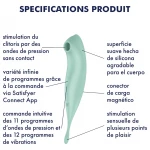Satisfyer Twirling Pro - app-vezérelt csiklóvibrátor, csiklóizgató (menta)