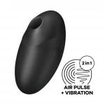 Satisfyer Vulva Lover 3 - léghullámos csiklóizgató (fekete)