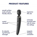 Satisfyer Wand-er Woman - vízálló masszírozó vibrátor (fekete)