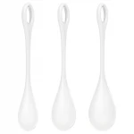 Satisfyer Yoni Power 1 - gésagolyó szett (fehér, 3 részes)