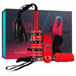 Secret Pleasure Chest - haladó BDSM készlet - 10 részes (piros)