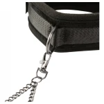 Sei Mio - nyakörv és bimbócsipesz, bondage szett (fekete)