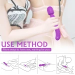 Sex HD Iris - 2 motoros melegítő wand masszírozó vibrátor (lila)