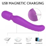 Sex HD Iris - 2 motoros melegítő wand masszírozó vibrátor (lila)