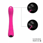 Sex HD Sunshine - akkus, barázdált G-pont vibrátor (pink)