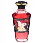Shunga - melegítő masszázsolaj - pezsgő-eper (100 ml)