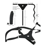 You2Toys - Silicone Strap-On - felcsatolható dildó (fekete)