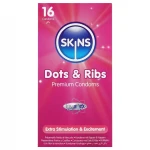 Skins - bordázott és pontozott óvszer (16 db)