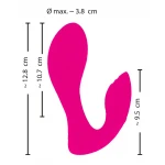 SMILE Panty - hordható akkus, rádiós 2in1 vibrátor (pink)
