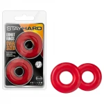 Stay Hard Donuts - péniszgyűrű szett (piros)